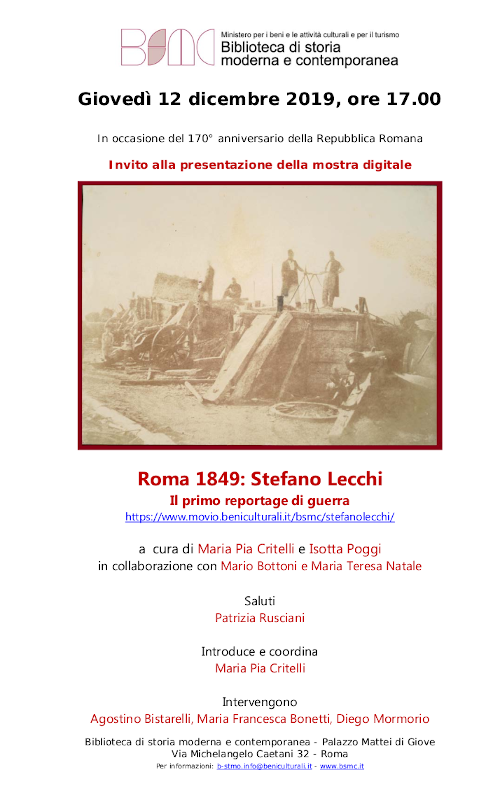Roma 1849: Stefano Lecchi. Il primo reportage di guerra