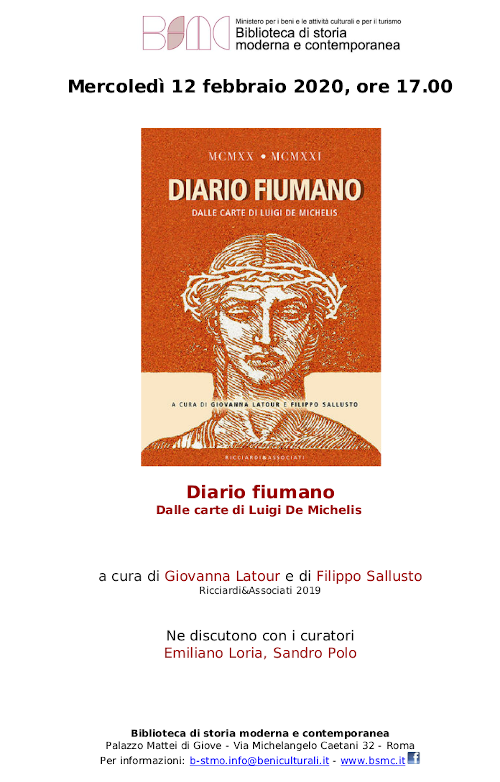Diario fiumano. 1920-1921.Dalle carte di Luigi De Michelis